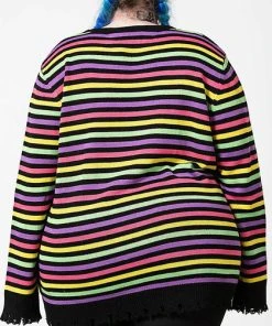 KILLSTAR Rainbows & Pride Rainbow Warrior | KNIT SWEATER -VERA’S EYECANDY Shop killstar rainbow warrior knit sweater 12 54ec5f7c aa65 4821 8f3a f4a368134411 700x700