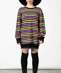 KILLSTAR Rainbows & Pride Rainbow Warrior | KNIT SWEATER -VERA’S EYECANDY Shop killstar rainbow warrior knit sweater 3 dda8e3de 6dda 4a6b 84b5 9bfa714b90f5 700x700