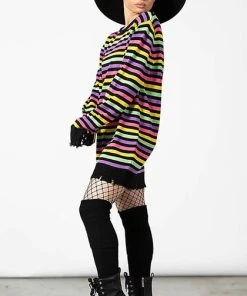 KILLSTAR Rainbows & Pride Rainbow Warrior | KNIT SWEATER -VERA’S EYECANDY Shop killstar rainbow warrior knit sweater 4 fae7920d a3d5 4f14 9d26 0a1ebc5d3493 700x700