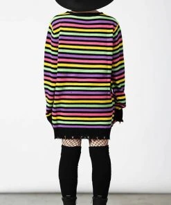 KILLSTAR Rainbows & Pride Rainbow Warrior | KNIT SWEATER -VERA’S EYECANDY Shop killstar rainbow warrior knit sweater 5 83d0580a dd6e 4aaa 9d2e 5e1a55ae85fb 700x700