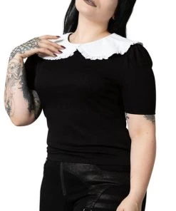 KILLSTAR Lolita Ruby | LACE COLLAR TOP**