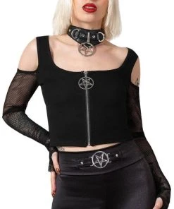 KILLSTAR Pentacles & Pentagrams Skeptica | COLD SHOULDER TOP
