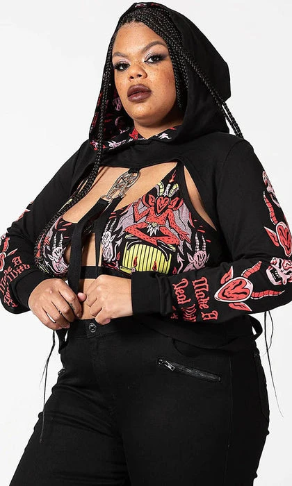 Troublemaker | CROPPED HOODIE** KILLSTAR All Troublemaker | CROPPED HOODIE** -VERA’S EYECANDY Shop killstar troublemaker cropped hoodie 8 dd15053d 9b5b 4319 a866