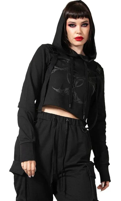 KILLSTAR Cyberpunk Ultraviolet | CROPPED HOODIE* - Image 2