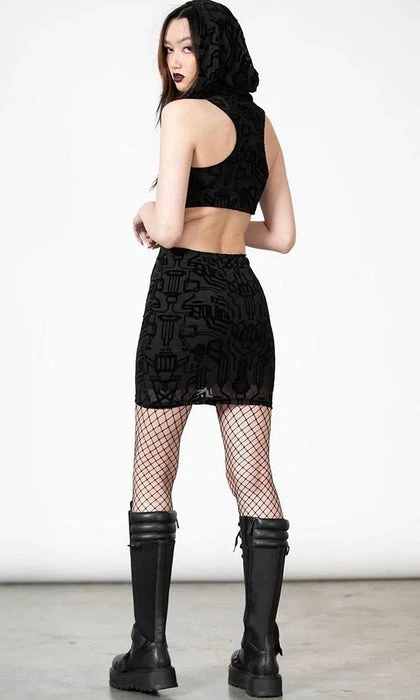 KILLSTAR Cyberpunk Ultravox Mesh | HOODED DRESS* - Image 6