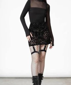 KILLSTAR Cyberpunk Warez | MESH SUSPENDER SKIRT