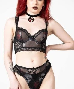 KILLSTAR Skulls Wild Rose | MESH PANTY