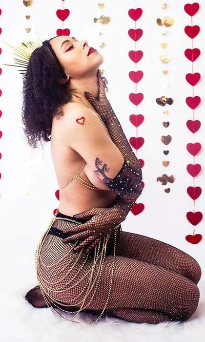 LEG AVENUE Burlesque Colby Rhinestone | FISHNET TIGHTS - Image 3