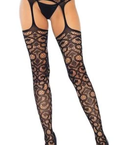 LEG AVENUE All Gia Lace | GARTER BELT STOCKINGS