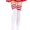 MUSIC LEGS Halloween Athletic Striped [White/Red] | THIGH HIGHS -VERA’S EYECANDY Shop music legs spandex acrylic athlete white red thigh high dcf2111d c22a 481a 96f5 71be1db1b3a9 700x700