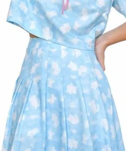 MY VIOLET Kawaii Cloudy Day | PLEATED SKIRT`