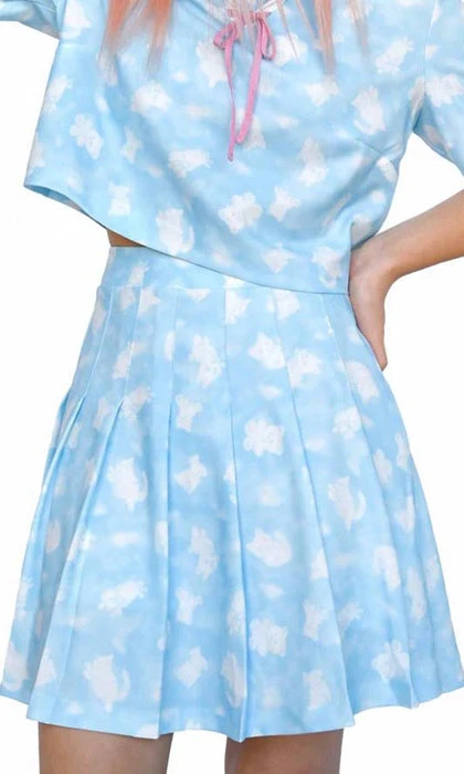 MY VIOLET Kawaii Cloudy Day | PLEATED SKIRT`