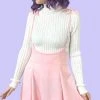 MY VIOLET All Debbie [Pink Plaid] | SUSPENDER SKIRT