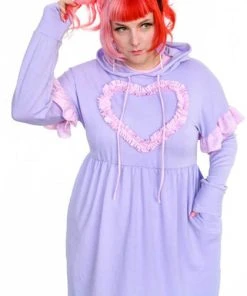 MY VIOLET Kawaii Sweetheart | HOODIE DRESS*