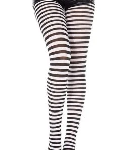 MUSIC LEGS Cosplay Striped [Black/White] | TIGHTS