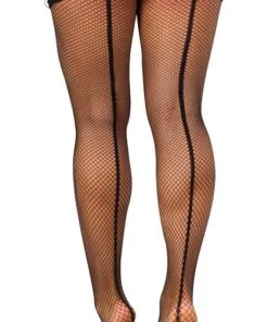 PAMELA MANN All Fishnet Seamed [Black] | TIGHTS