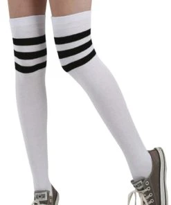 PAMELA MANN Cosplay Referee [White/Black] | OVERKNEE SOCKS