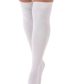 PAMELA MANN Halloween White | OVERKNEE SOCKS