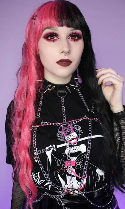 PASTEL PIXIE Anime & Manga Oni Girl | TEE - Image 4