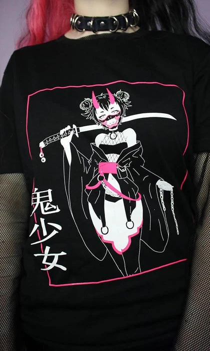 PASTEL PIXIE Anime & Manga Oni Girl | TEE - Image 6