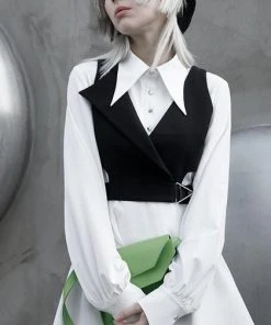 PUNK RAVE Corporate + Office Wear Enigma | VEST -VERA’S EYECANDY Shop punk rave asymmetric lapel waistcoat 6 ac57b4b0 2ae1 4bb3 8cff 7564bcff894f 700x700