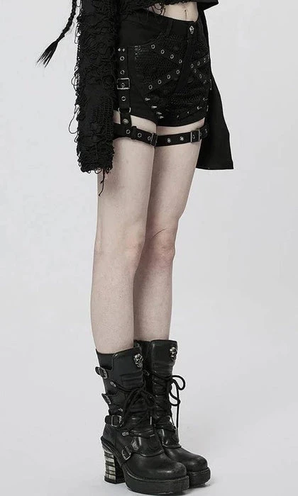 PUNK RAVE Grunge Dark Skull | SHORTS - Image 3