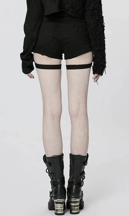 PUNK RAVE Grunge Dark Skull | SHORTS - Image 4