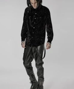 PUNK RAVE Mens Clothing Dorian | BUTTON-UP SHIRT -VERA’S EYECANDY Shop punk rave dorian button up shirt 8 700x700