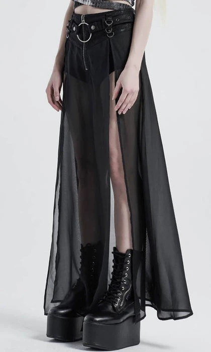 PUNK RAVE Grunge Purgatory | SHEER SKIRT - Image 3