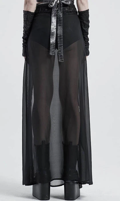 PUNK RAVE Grunge Purgatory | SHEER SKIRT - Image 2
