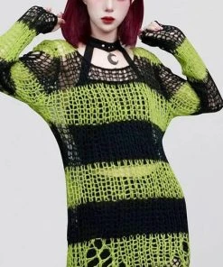 PUNK RAVE Grunge Jezebel | STRIPES SWEATER
