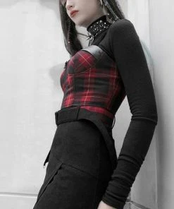 PUNK RAVE Grunge Plaid Panic | TOP 7 PUNK RAVE Grunge Plaid Panic | TOP -VERA’S EYECANDY Shop punk rave series plaid corset vest 2 d4be233f 5f0d 4a15 bb24 cb27749f6684 700x700