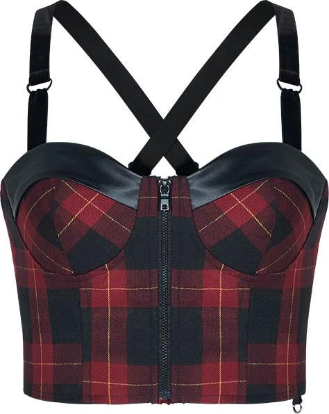 Plaid Panic | TOP PUNK RAVE Grunge Plaid Panic | TOP -VERA’S EYECANDY Shop punk rave series plaid corset vest 5 94872a6d 1249 4828 89d6
