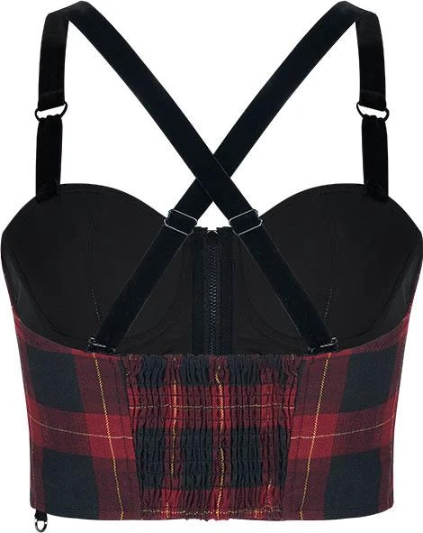 Plaid Panic | TOP PUNK RAVE Grunge Plaid Panic | TOP -VERA’S EYECANDY Shop punk rave series plaid corset vest 6 381ea707 8655 415d 8b97