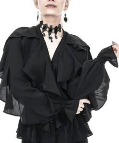 RESTYLE All Dafne [Black] | RUFFLE SHIRT -VERA’S EYECANDY Shop restyle dafne black ruffle shirt 14 7daebb65 2436 41f2 8f42 d957a419ca37 700x700