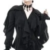 RESTYLE All Dafne [Black] | RUFFLE SHIRT