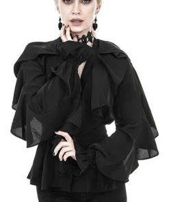 RESTYLE All Dafne [Black] | RUFFLE SHIRT -VERA’S EYECANDY Shop restyle dafne black ruffle shirt 3 47e2b842 806a 4f65 b8a9 f49944a04389 700x700