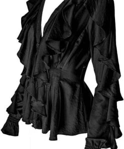 RESTYLE All Dafne [Black] | RUFFLE SHIRT -VERA’S EYECANDY Shop restyle dafne black ruffle shirt 7 9e2b6afc 624b 41cc a7c4 af5fc202ece7 700x700