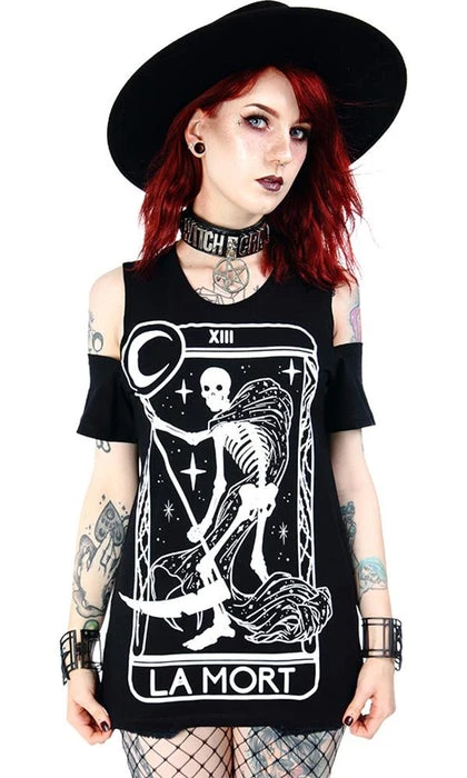 Death Tarot La Mort | T-SHIRT RESTYLE Halloween Death Tarot La Mort | T-SHIRT -VERA’S EYECANDY Shop restyle death tarot t shirt