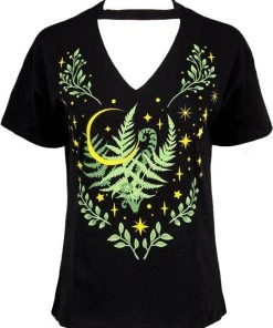 RESTYLE The Moon Herbal Fern Leaf | CHOKER T-SHIRT
