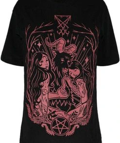 RESTYLE Mens Clothing Lucifer Burgundy | T-SHIRT