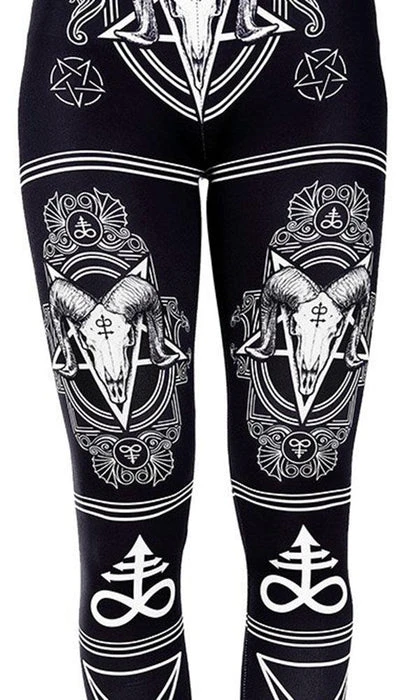 RESTYLE Pentacles & Pentagrams Satanic | LEGGINGS 6 RESTYLE Pentacles & Pentagrams Satanic | LEGGINGS - Image 4