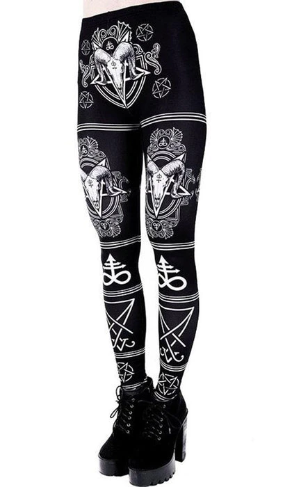 RESTYLE Pentacles & Pentagrams Satanic | LEGGINGS 7 RESTYLE Pentacles & Pentagrams Satanic | LEGGINGS - Image 5