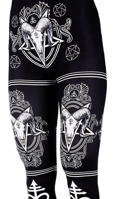 RESTYLE Pentacles & Pentagrams Satanic | LEGGINGS 4 RESTYLE Pentacles & Pentagrams Satanic | LEGGINGS - Image 2