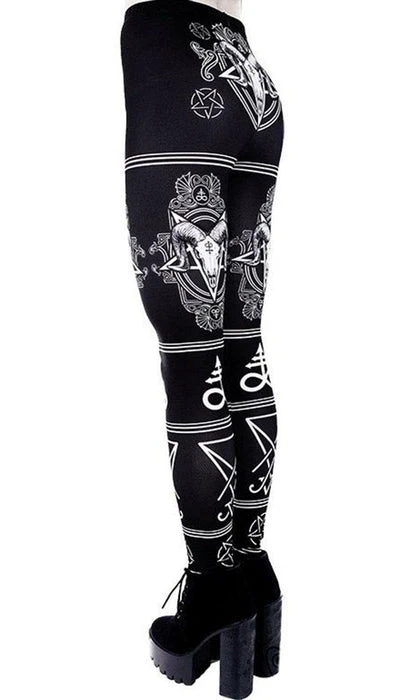 RESTYLE Pentacles & Pentagrams Satanic | LEGGINGS 5 RESTYLE Pentacles & Pentagrams Satanic | LEGGINGS - Image 3