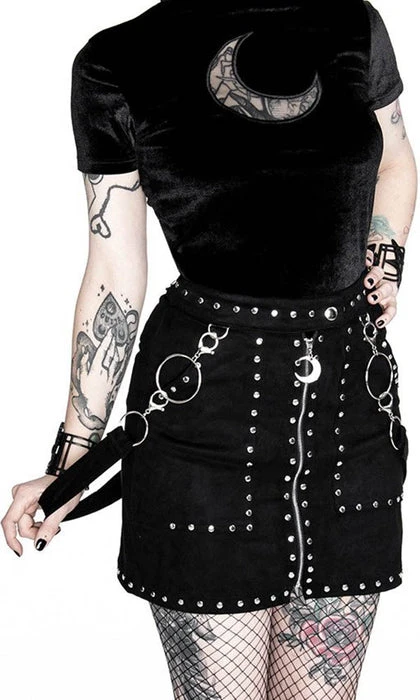 RESTYLE All Studded Suede | SHORT SKIRT - Image 13