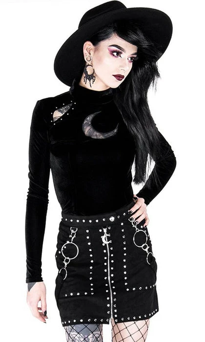 RESTYLE All Studded Suede | SHORT SKIRT