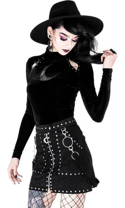 RESTYLE All Studded Suede | SHORT SKIRT - Image 5