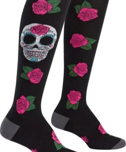 SOCK IT TO ME Pastel Goth Sugar Skull | KNEE HIGH SOCKS