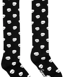 SOURPUSS Little Skulls | OVER THE KNEE SOCKS